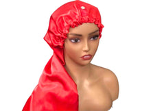 Load image into Gallery viewer, NEW! 2 in 1 Snap Satin Bonnet w/ Drawstring!