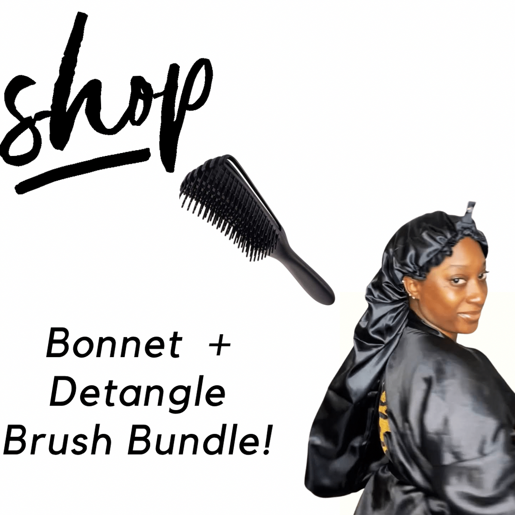 Detangle Brush + Satin Bonnet Bundle