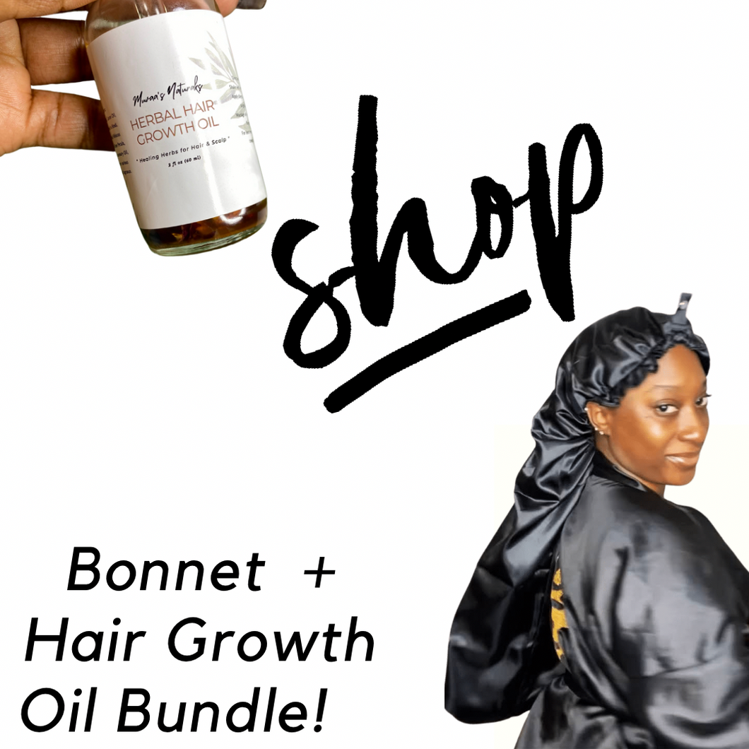 Hair Growth Oil + Satin Bonnet Bundle